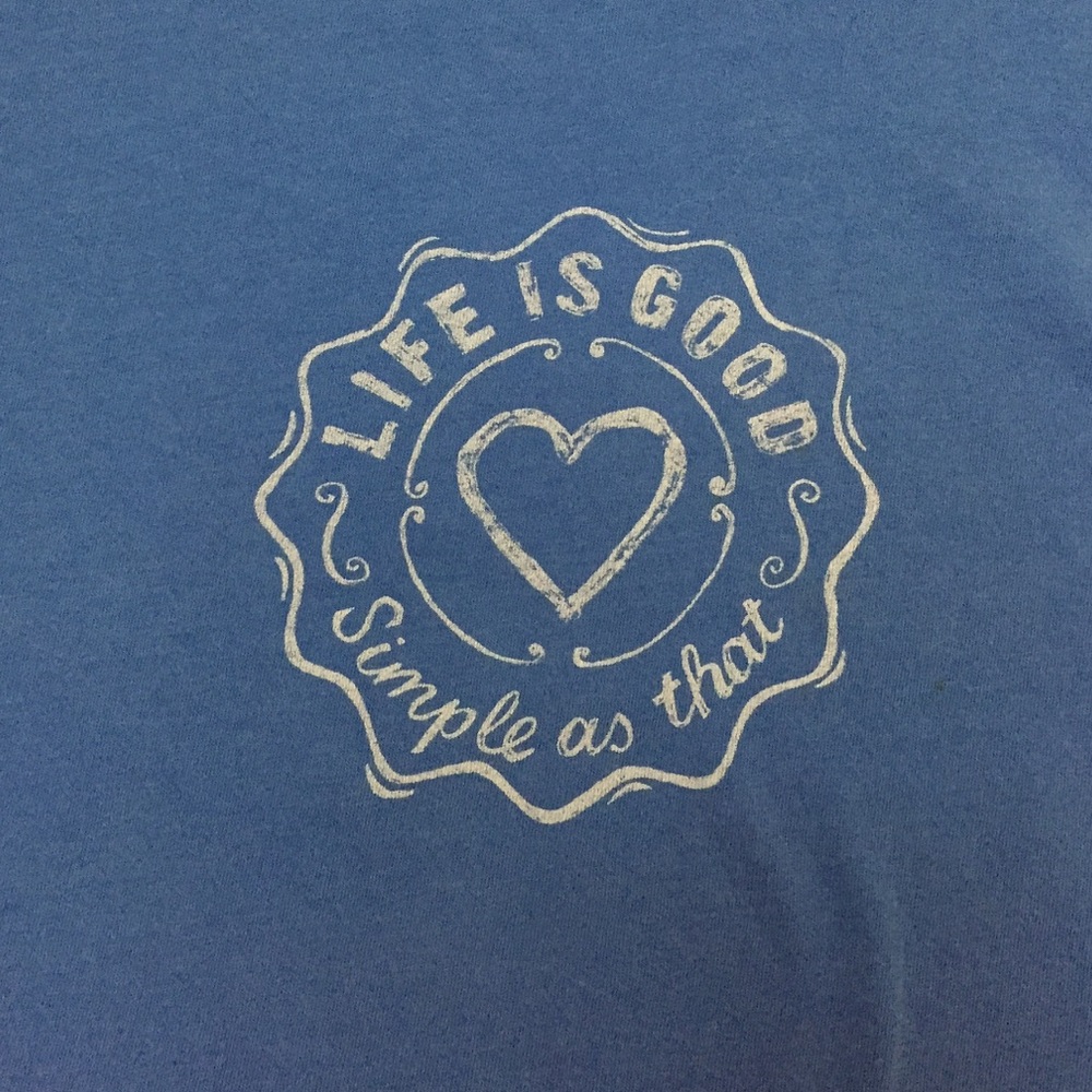 Life is good fitted women's shirt sz M